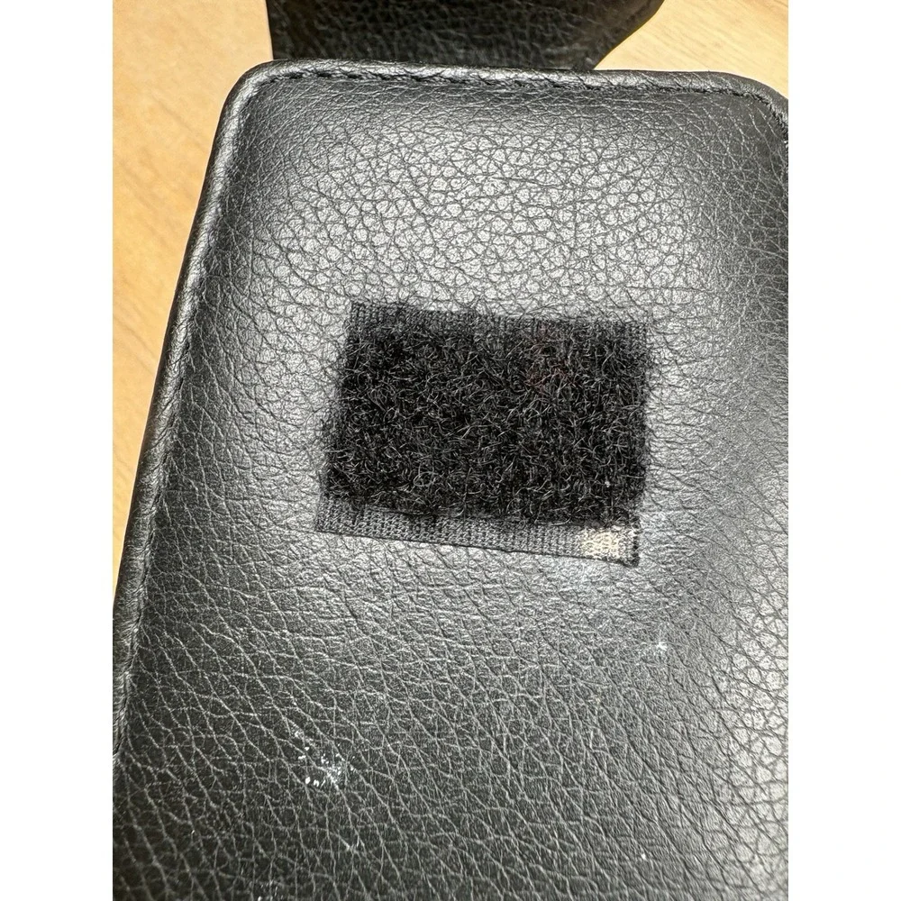 Vintage Nautica Leather Cell Phone Case Holster Belt Clip Black 96065